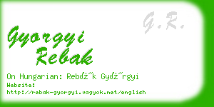 gyorgyi rebak business card